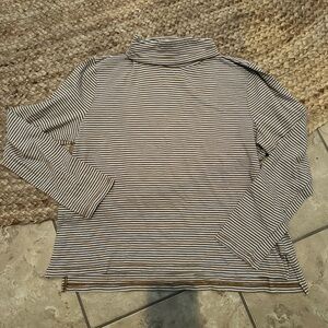 STRIPED MADEWELL TURTLENECK TOP